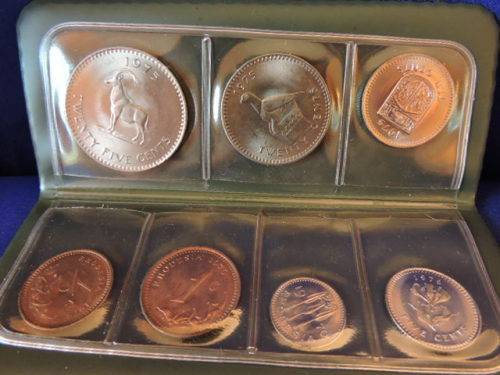 UNC Rhodesia Coin Set in Green Pouch Mint Pack